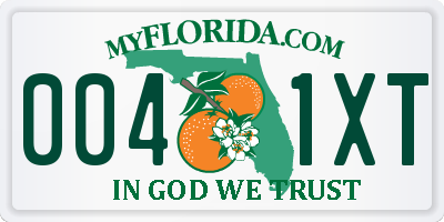 FL license plate 0041XT