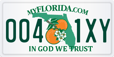 FL license plate 0041XY