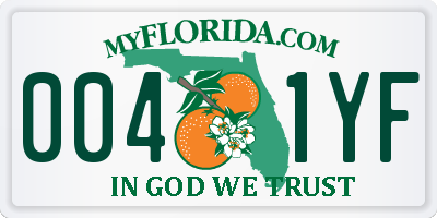 FL license plate 0041YF