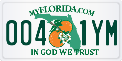 FL license plate 0041YM