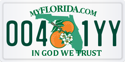 FL license plate 0041YY