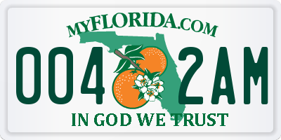 FL license plate 0042AM
