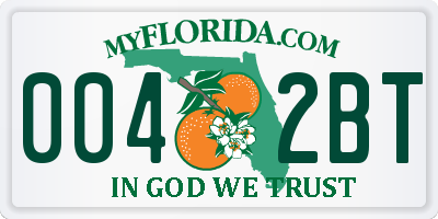 FL license plate 0042BT