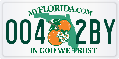 FL license plate 0042BY