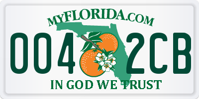 FL license plate 0042CB