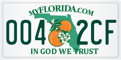 FL license plate 0042CF