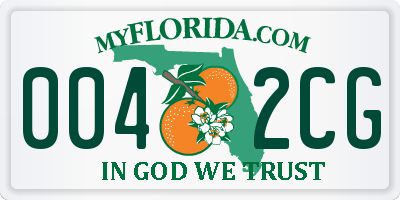 FL license plate 0042CG
