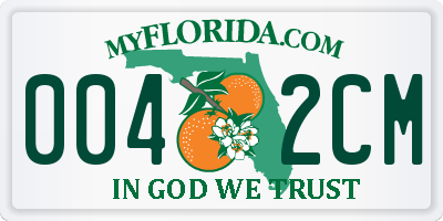 FL license plate 0042CM