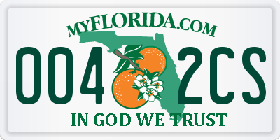 FL license plate 0042CS
