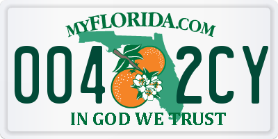 FL license plate 0042CY