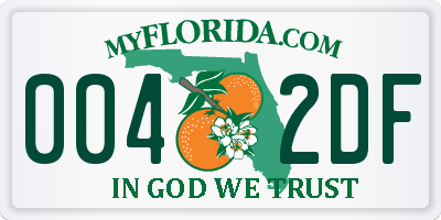 FL license plate 0042DF