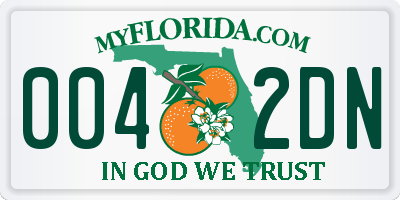 FL license plate 0042DN
