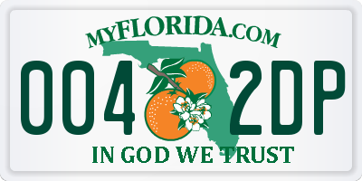 FL license plate 0042DP