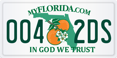 FL license plate 0042DS