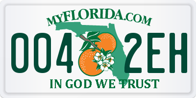 FL license plate 0042EH