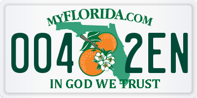 FL license plate 0042EN