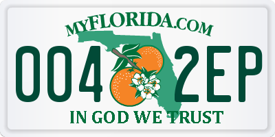 FL license plate 0042EP