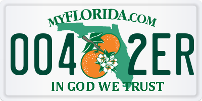 FL license plate 0042ER