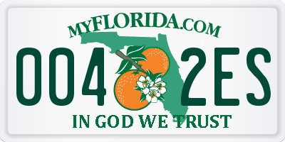 FL license plate 0042ES