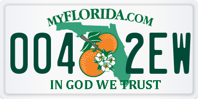 FL license plate 0042EW
