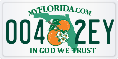 FL license plate 0042EY