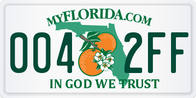 FL license plate 0042FF