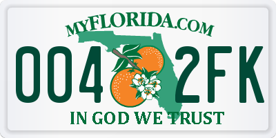 FL license plate 0042FK