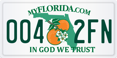FL license plate 0042FN