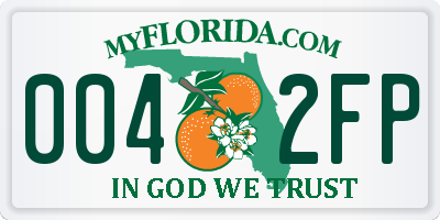 FL license plate 0042FP