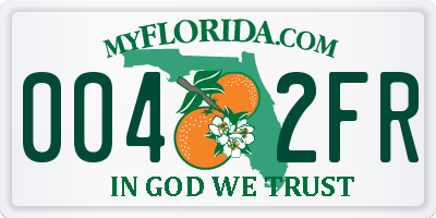 FL license plate 0042FR