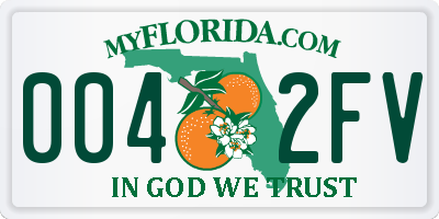 FL license plate 0042FV