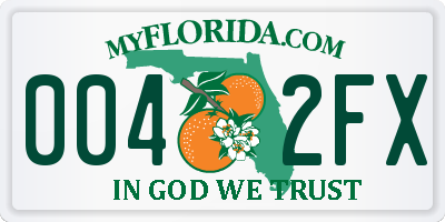 FL license plate 0042FX