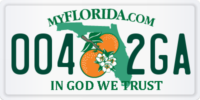 FL license plate 0042GA