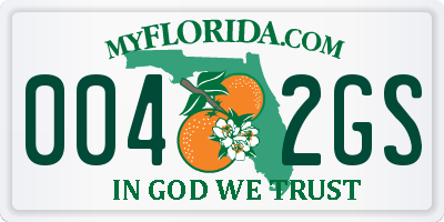 FL license plate 0042GS