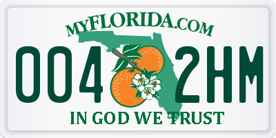 FL license plate 0042HM