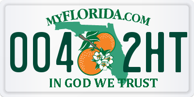 FL license plate 0042HT