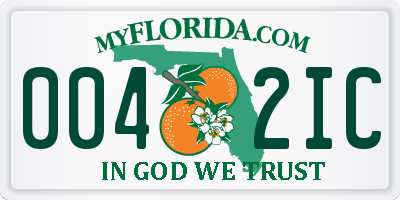 FL license plate 0042IC