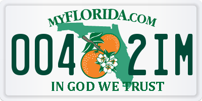 FL license plate 0042IM