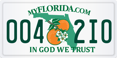 FL license plate 0042IO