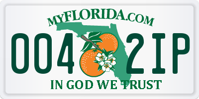 FL license plate 0042IP