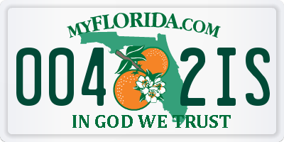 FL license plate 0042IS