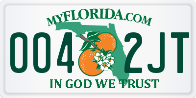 FL license plate 0042JT