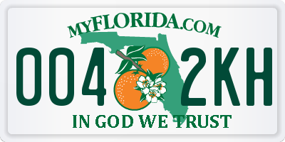 FL license plate 0042KH