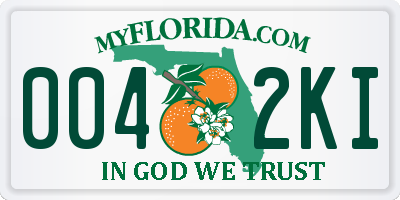 FL license plate 0042KI