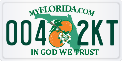 FL license plate 0042KT