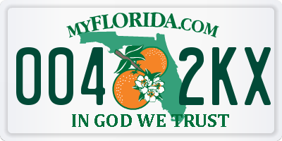 FL license plate 0042KX