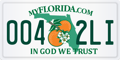 FL license plate 0042LI