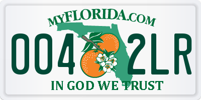 FL license plate 0042LR