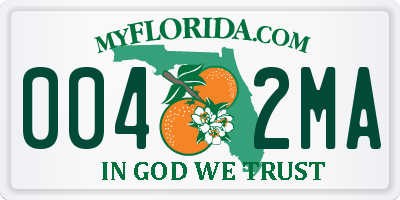FL license plate 0042MA
