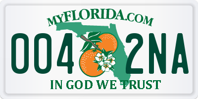 FL license plate 0042NA